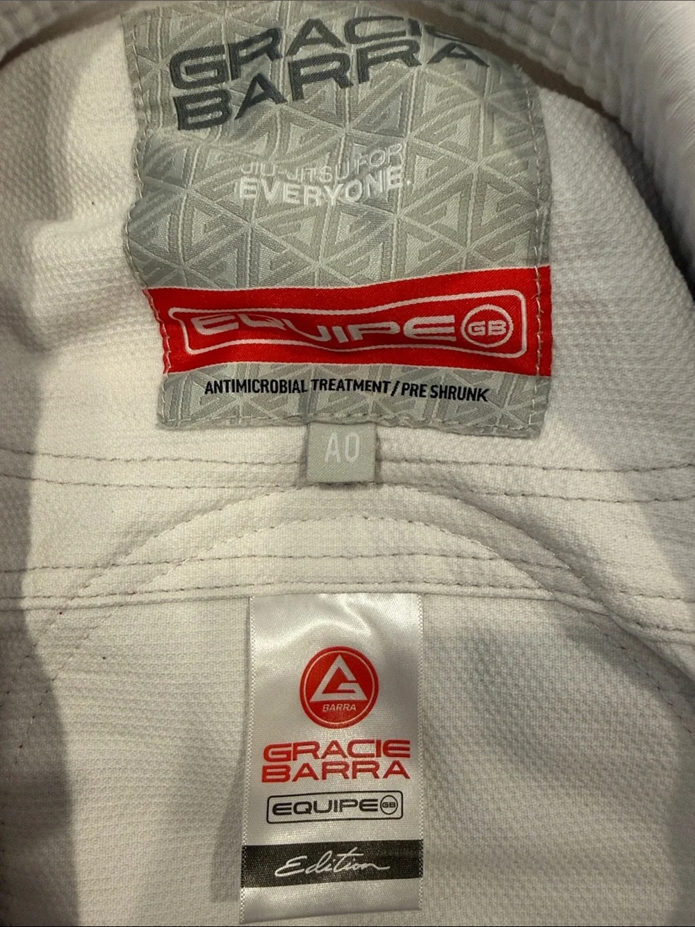Gracie Barra Equipe Edition BJJ Gi Uniform Set – A0 + White Belt